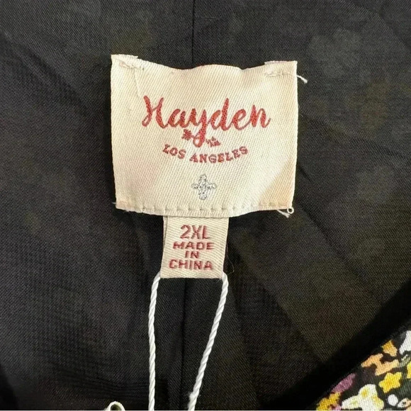 Hayden Floral Shift Dress Cottagecore Boho Peasant Fall Winter 2XL - Picture 8 of 8